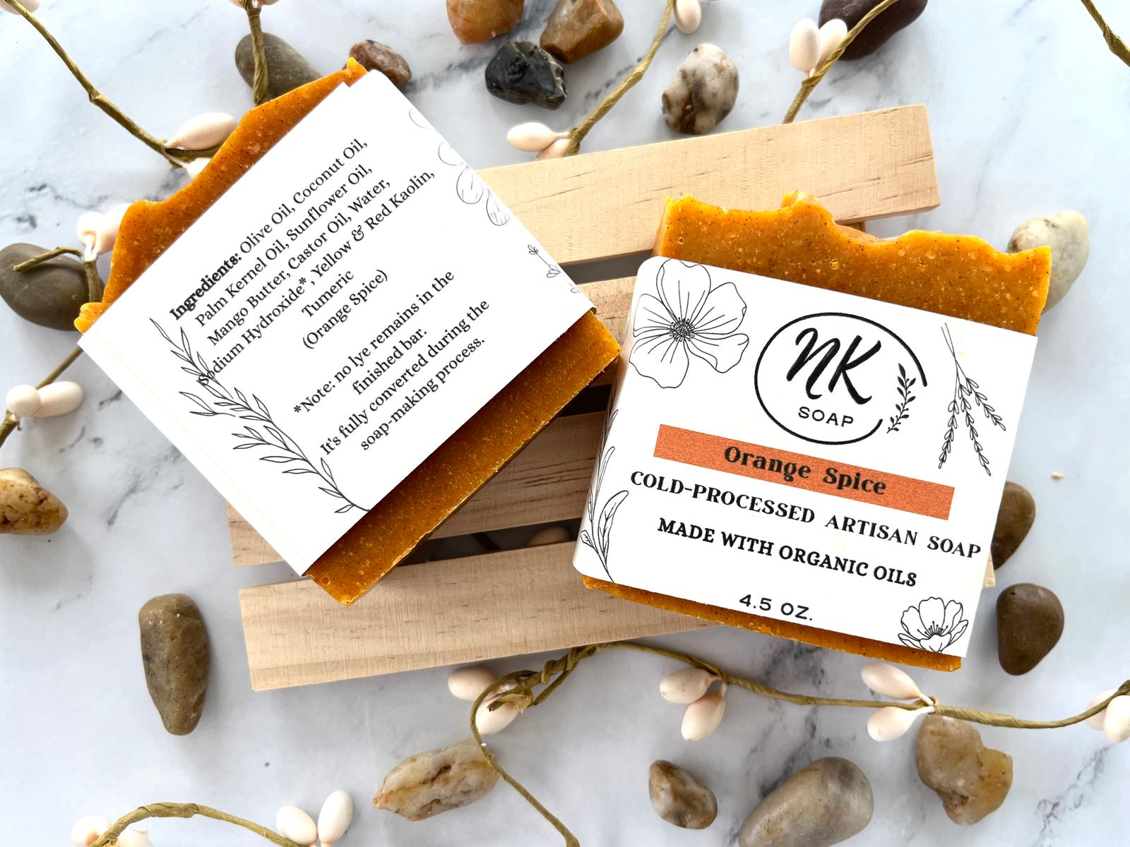 Orange Spice bar soap by NK Soap