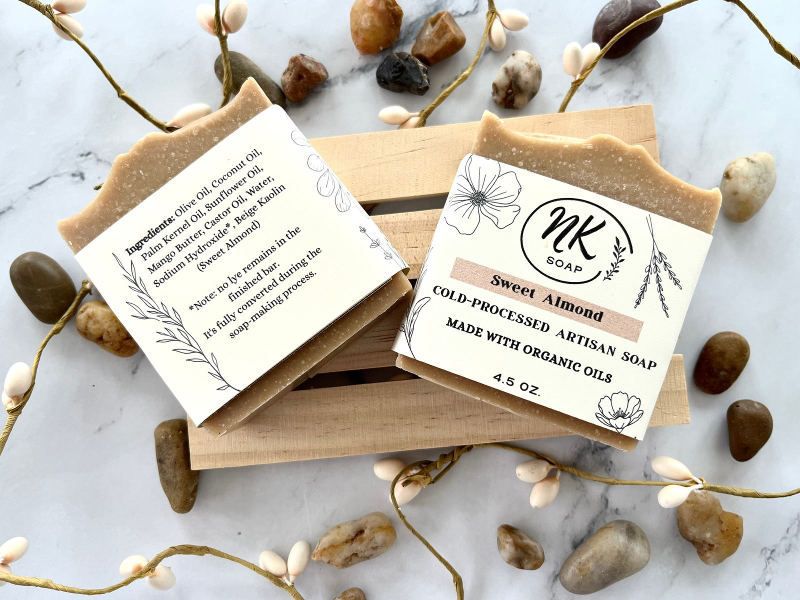 Sweet Almond bar soap by NK Soap