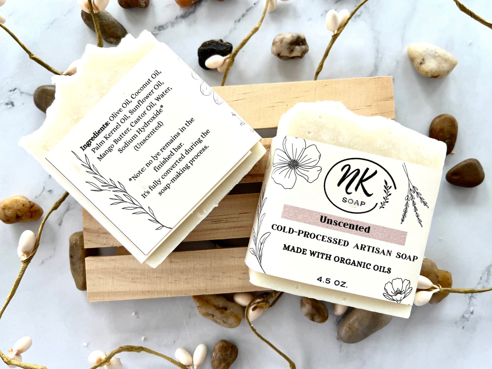 Unscented bar soap by NK Soap